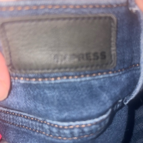 Express medium Blue mid rise stretch Women's Skinny Jeans SZ6R - Picture 4 of 9